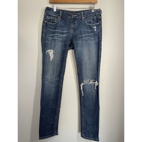 Vigoss The Thompson Tomboy Skinny Jeans Size 29/27 Blue Stretch Denim Low Rise‎ - Picture 1 of 15